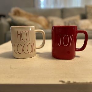 Rae Dunn Hot Cocoa/Joy Mugs